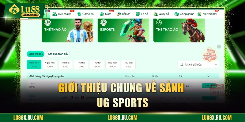 Tổng quan nổi bật của UG Sports tại LU88